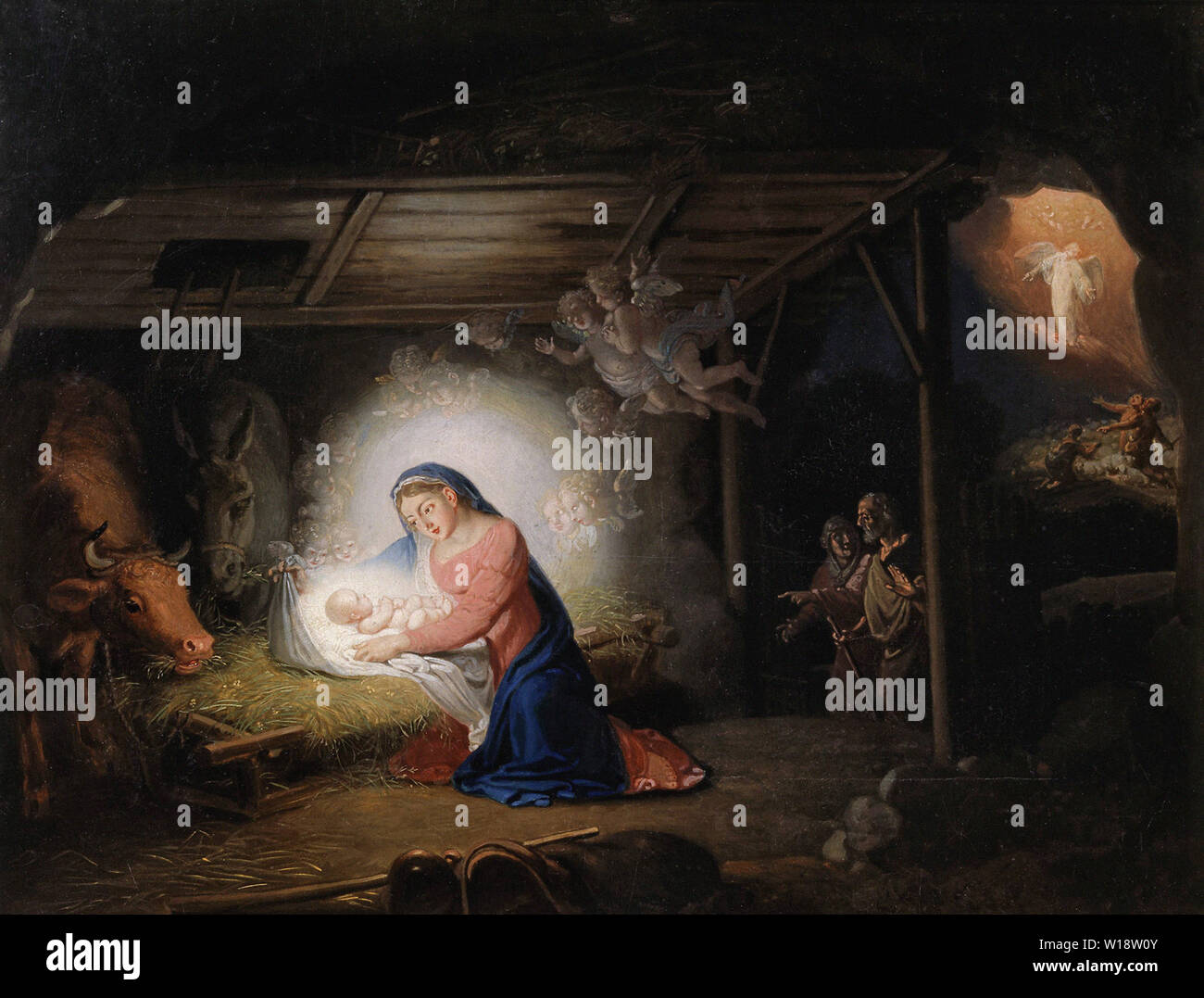 Vladimir Borovikovsky - Geburt Christi Stockfoto