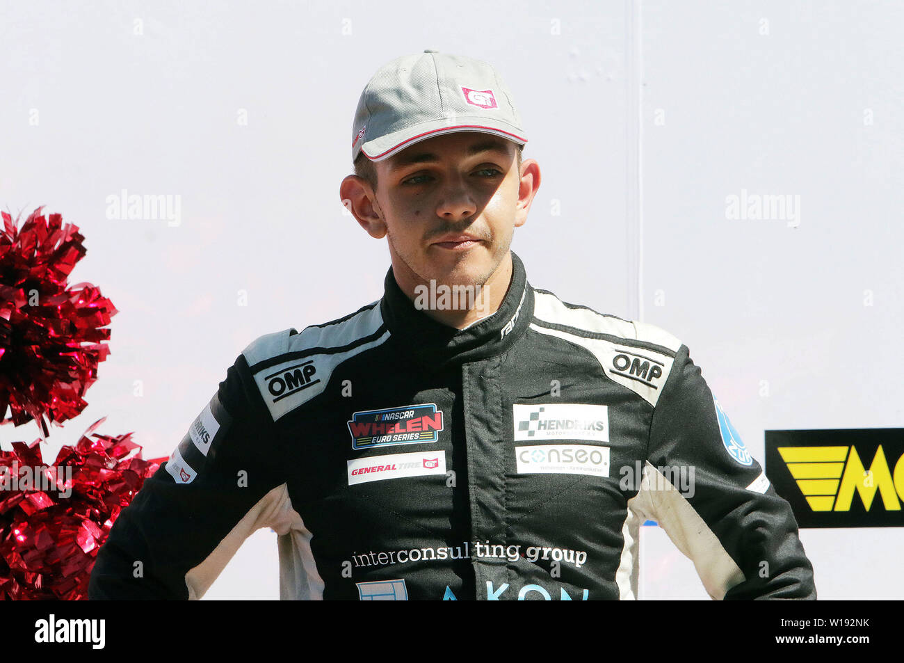 Die meisten, Tschechische Republik. 30. Juni 2019. Auf dem zweiten Platz Giorgio MAGGI (ITA/Hendriks Motorsport/NLD/Ford Mustang). NASCARWhelenEuroSeries, NASCAR GP Tschechien, Runde 7, Elite 2,. Die meisten/Tschechien, Autodrom Most, Juni 30, 2019, Quelle: Wolfgang Fehrmann/ZUMA Draht/Alamy leben Nachrichten Stockfoto