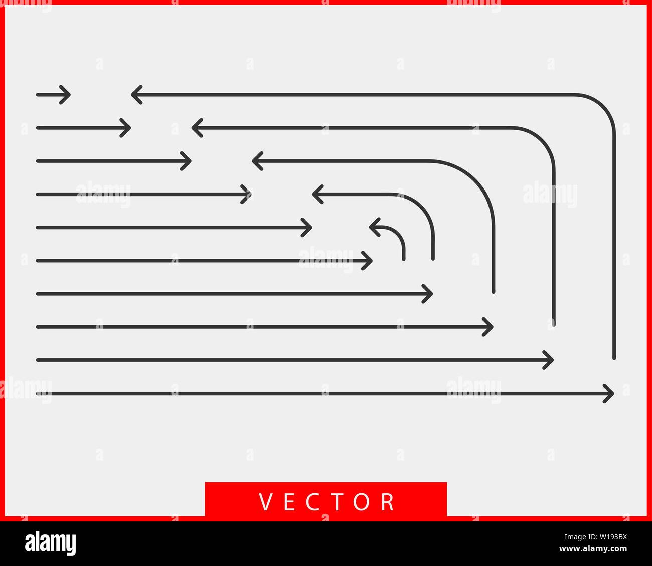 Sammlung Pfeile vector Hintergrund schwarz und weiße Symbole. Verschiedene Pfeil Icon Set Kreis, Hoch, Curly, gerade und nicht verdreht werden. Designelemente. Stock Vektor