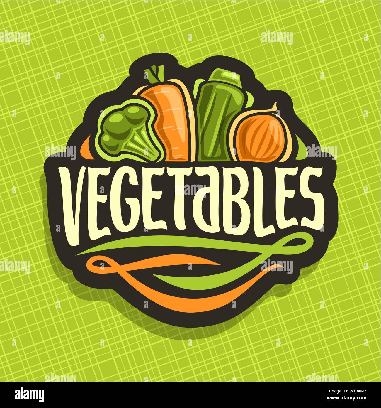 Vektor logo für Gemüse Stock-Vektorgrafik - Alamy