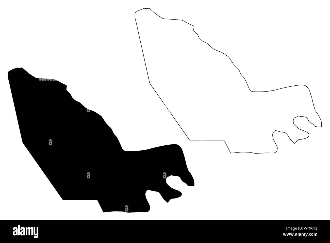 Lac Region (Regionen des Tschad, Republik Tschad) Karte Vektor-illustration, kritzeln Skizze Lac Karte Stock Vektor