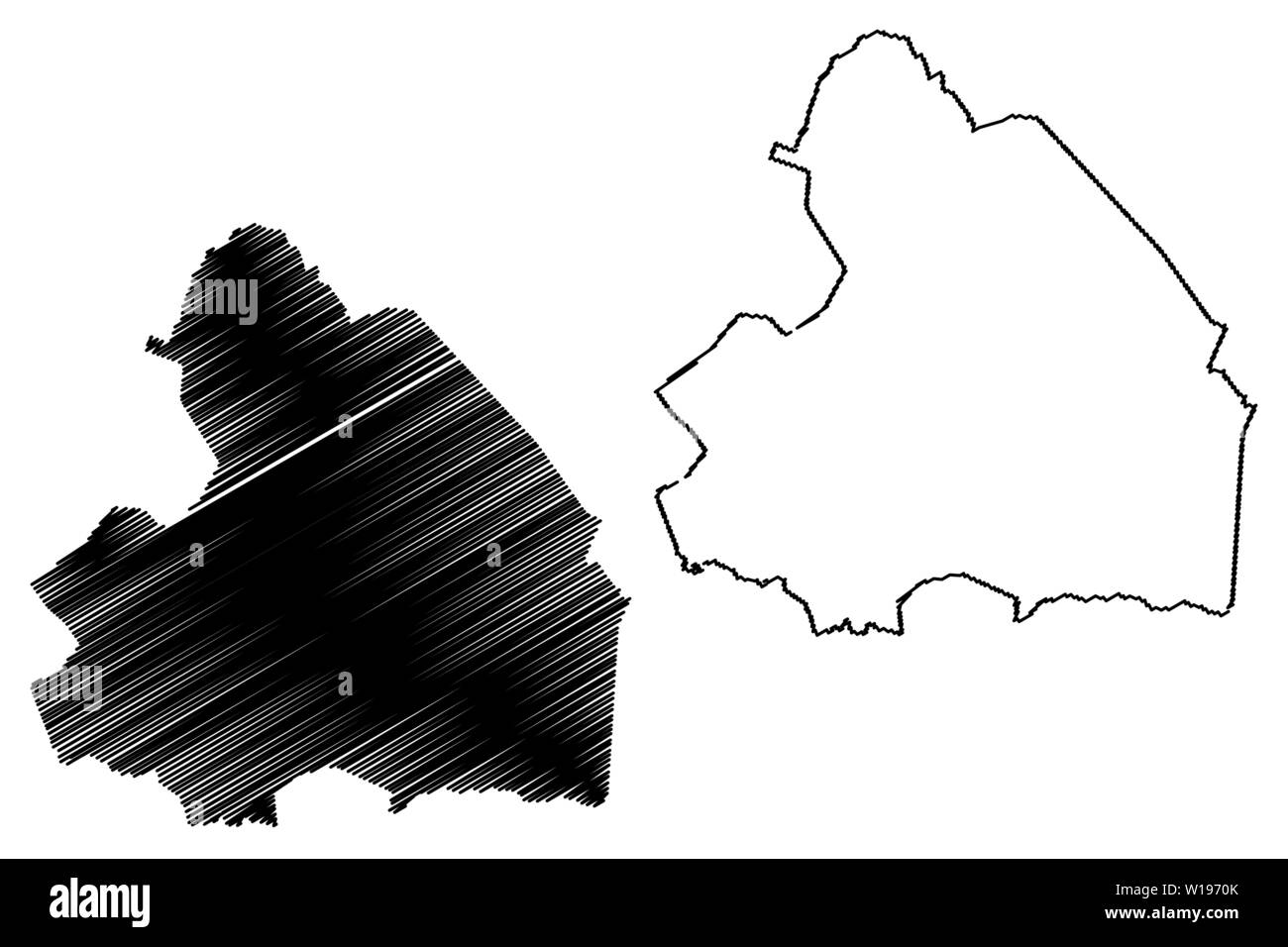 Provinz Drenthe (Königreich der Niederlande, Holland) Karte Vektor-illustration, kritzeln Skizze Drenthe Karte Stock Vektor