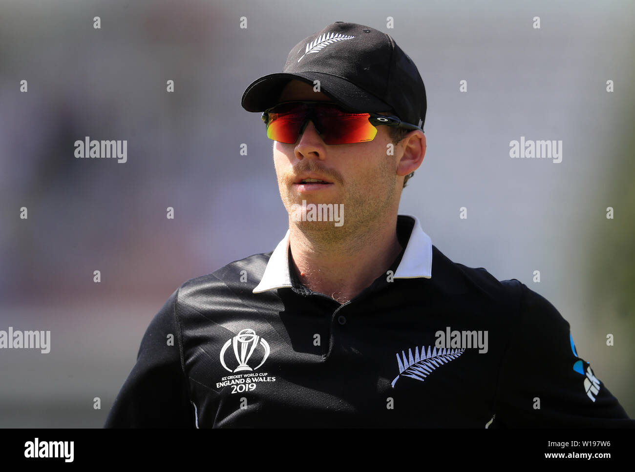 Neuseelands Lockie Ferguson während der ICC Cricket World Cup group Phase Match auf Lord's, London. Stockfoto