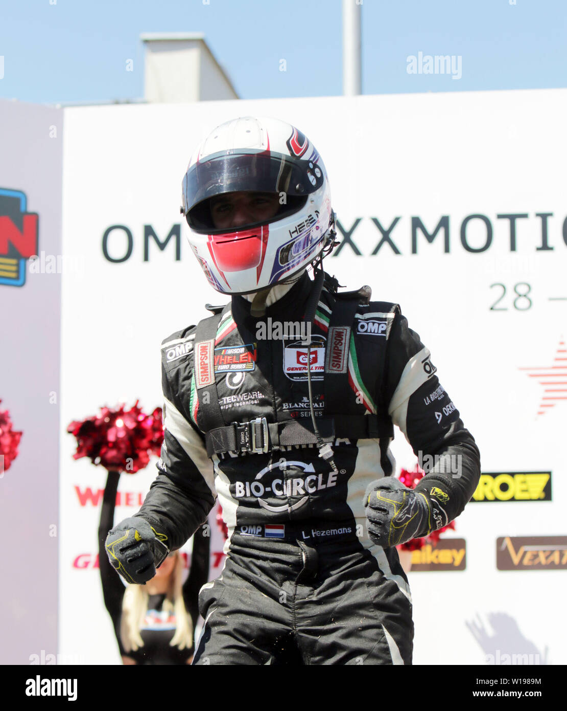 Die meisten, Tschechische Republik. 30. Juni 2019. Der Sieger des Rennens Loris HEZEMANS (NLD/Hendriks Motorsport/NLD/Ford Mustang). NASCARWhelenEuroSeries, NASCAR GP Tschechien, Runde 7, Elite 1,. Die meisten/Tschechien, Autodrom Most, Juni 30, 2019, Quelle: Wolfgang Fehrmann/ZUMA Draht/Alamy leben Nachrichten Stockfoto