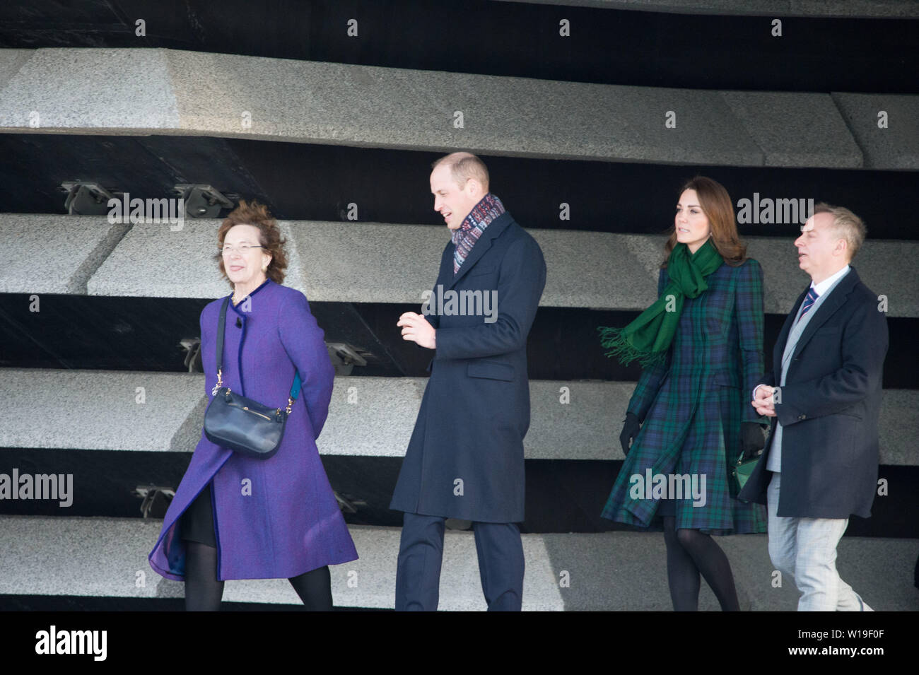 Dundee, Großbritannien. 29. Januar 2019. Der Herzog und die Herzogin von Cambridge offiziell eröffnet von Dundee V&A Museum für Gestaltung. Stockfoto