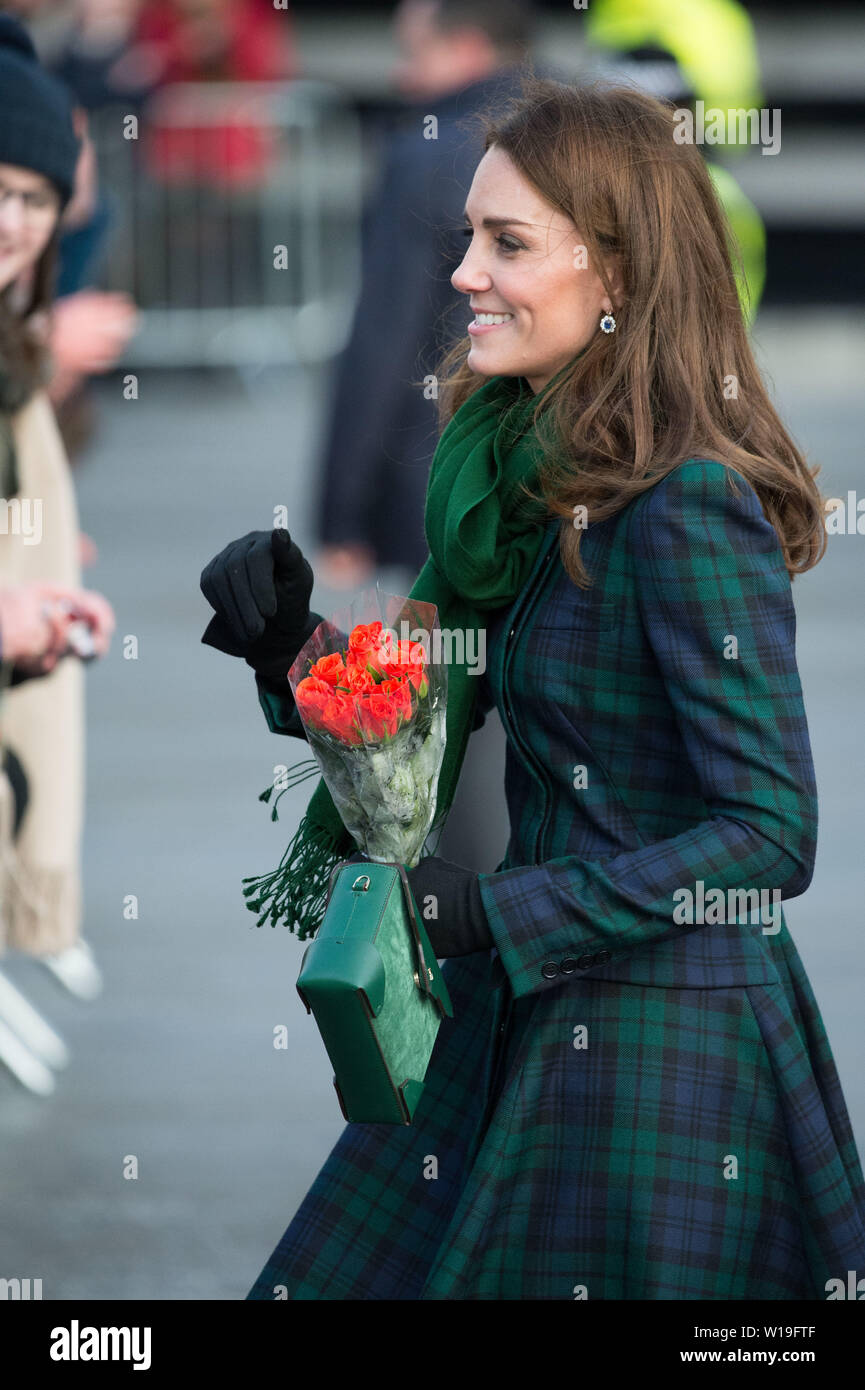 Dundee, Großbritannien. 29. Januar 2019. Der Herzog und die Herzogin von Cambridge offiziell eröffnet von Dundee V&A Museum für Gestaltung. Stockfoto