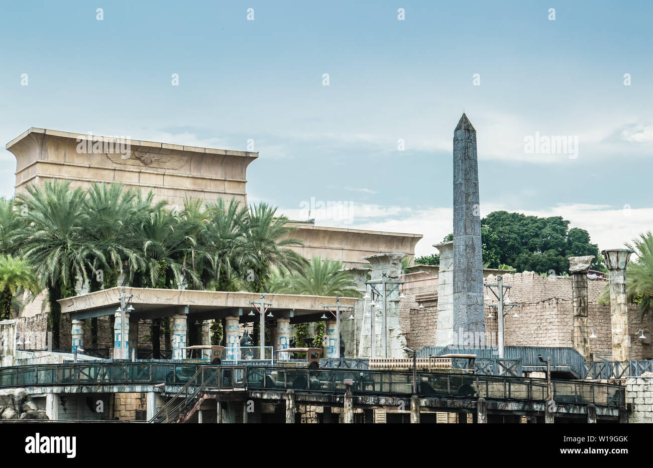 Singapur-26 Sep 2017: Singapur Universal studios Ägypten antike Stadt anzeigen Stockfoto