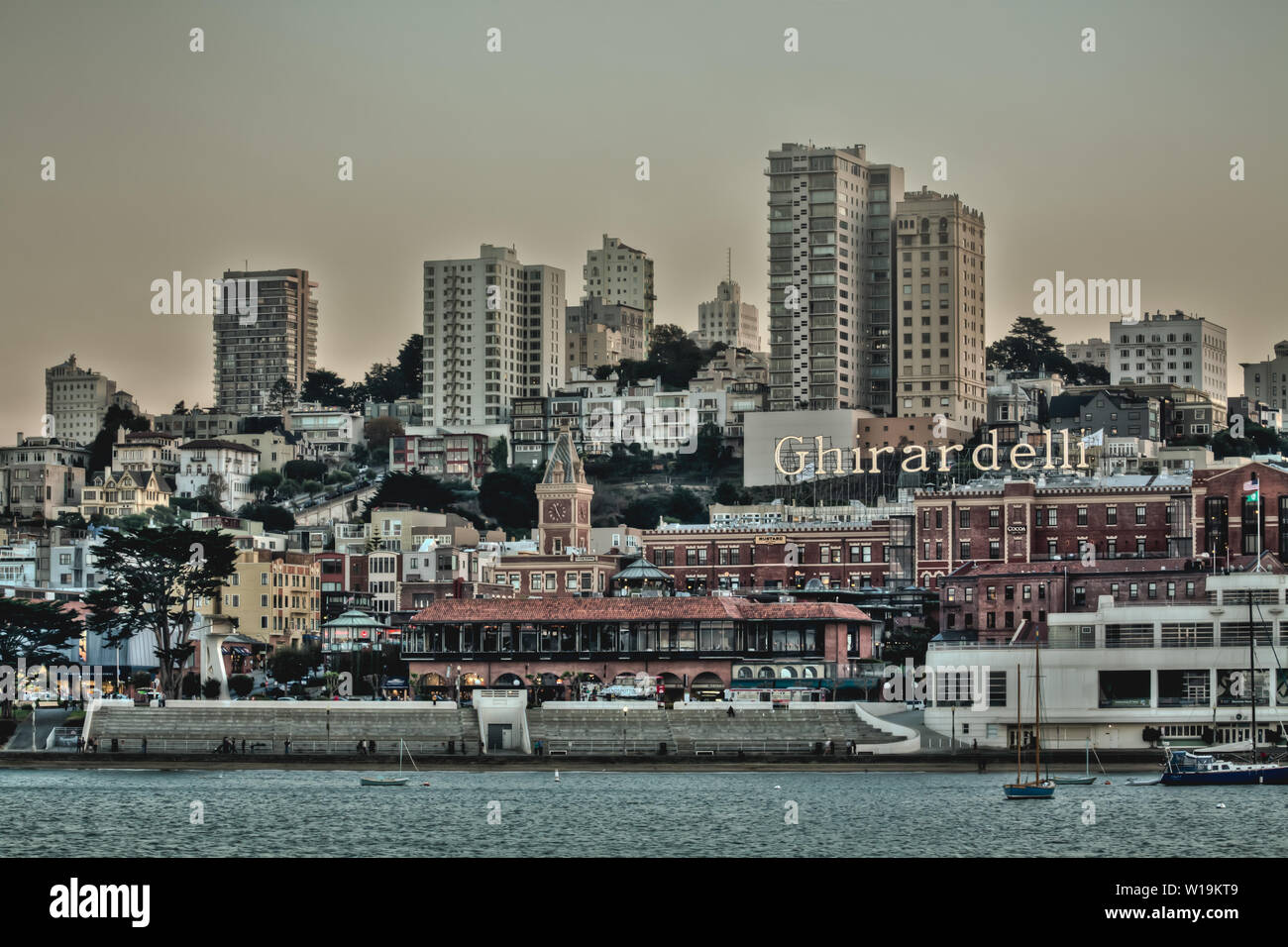 Der Ghirardelli Square San Francisco Kalifornien genommen Sommer 2018 Stockfoto