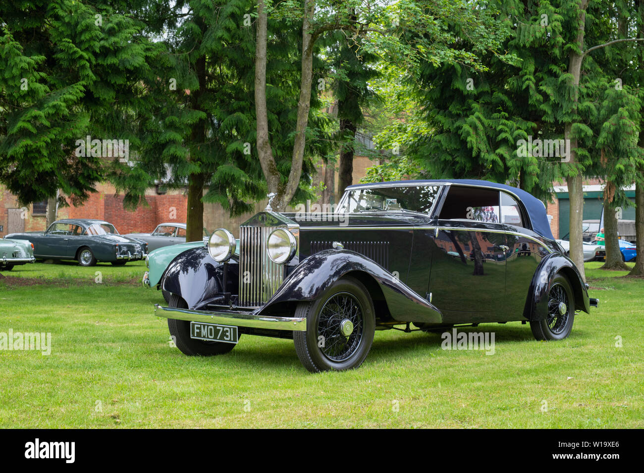 1932 Rolls Royce 20/25 Auto in Bicester Heritage Center super Jagtfall. Bicester, Oxfordshire, England Stockfoto