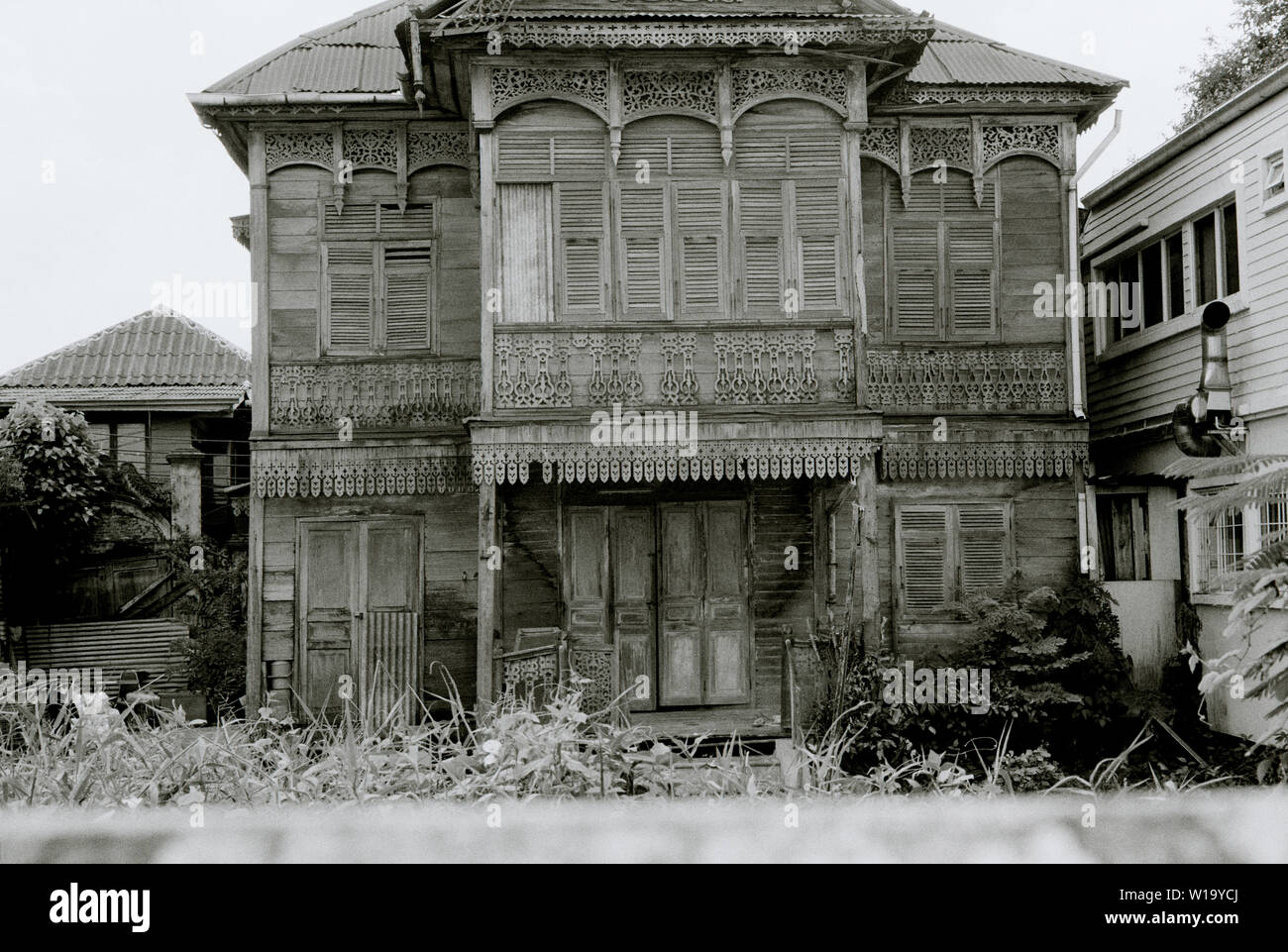 Traditionelle Architektur der Windsor House in Bangkok, Thailand in Südostasien im Fernen Osten. Stockfoto