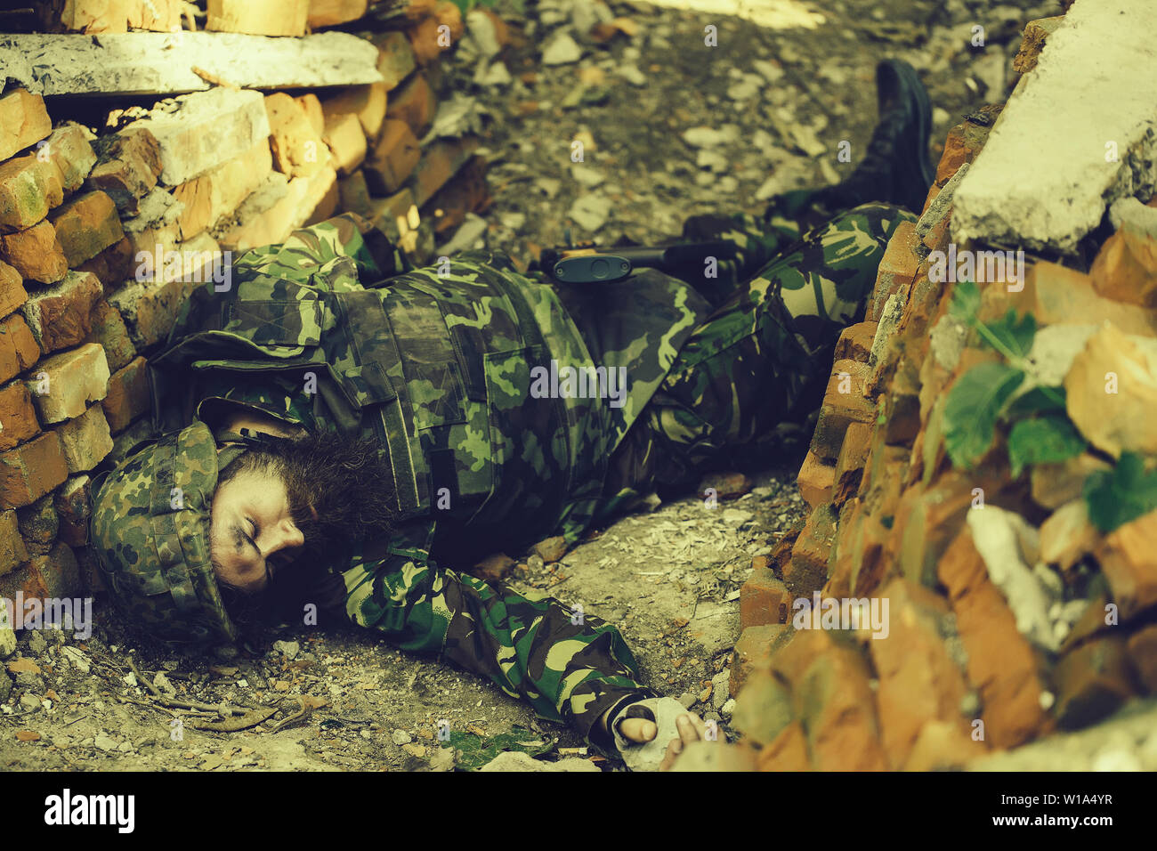Toter Soldat Stockfoto