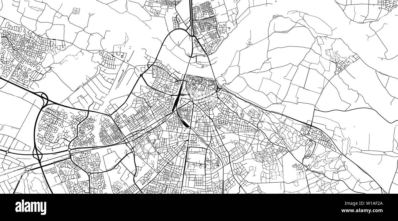 Urban vektor Stadtplan von Nijmegen, Niederlande Stock Vektor