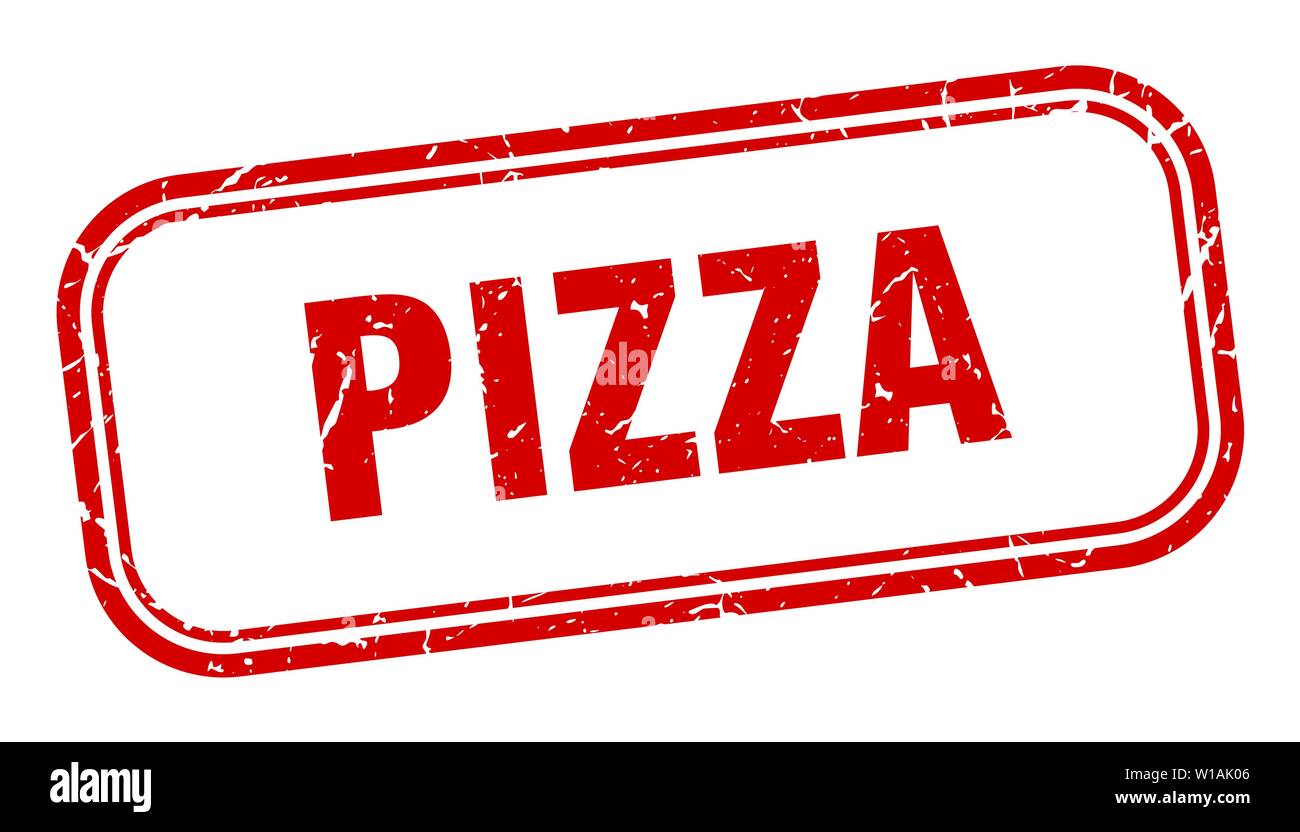Pizza Stempel. pizza pizza Platz grunge unterzeichnen. Stock Vektor