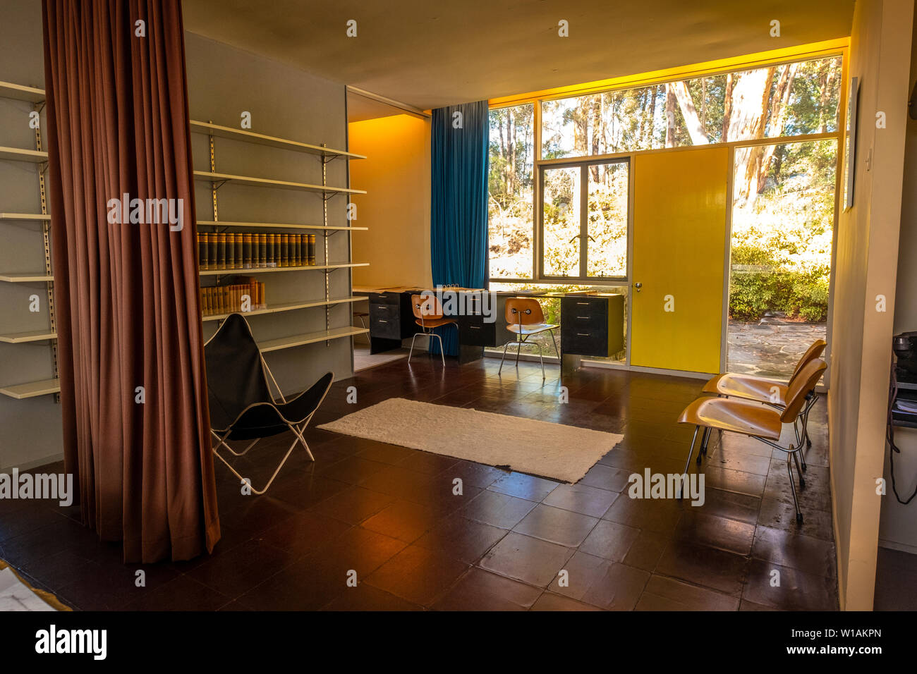 Rose Seidler House ist eine denkmalgeschützte ehemalige Residenz und jetzt House Museum in Wahroonga, Sydney, NSW, Australien von Harry Seidler. Stockfoto