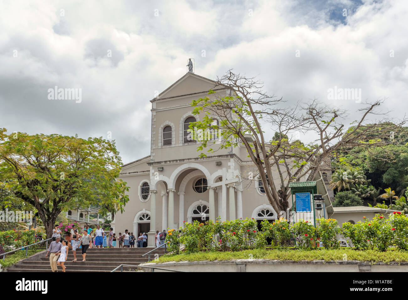 Römisch-katholische Kathedrale der Unbefleckten Empfängnis in Victoria, Mahe Island, Seychellen Stockfoto