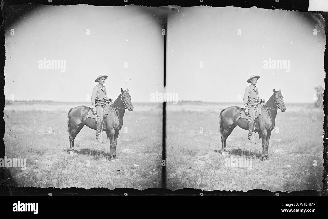 Camp Szene. Steve Hovey, Wagon boss Stockfoto