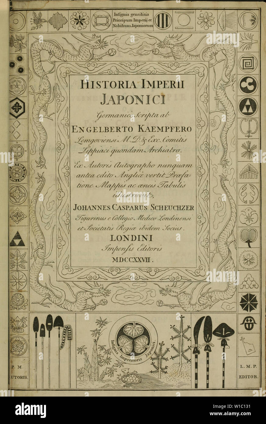 Engelbert Kaempfer (1651-1716), die Geschichte Japans 1727 Stockfoto