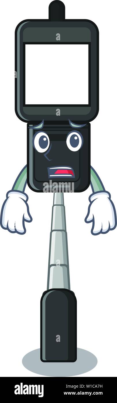 Angst, Handy Halter auf ein Zeichen Stock Vektor