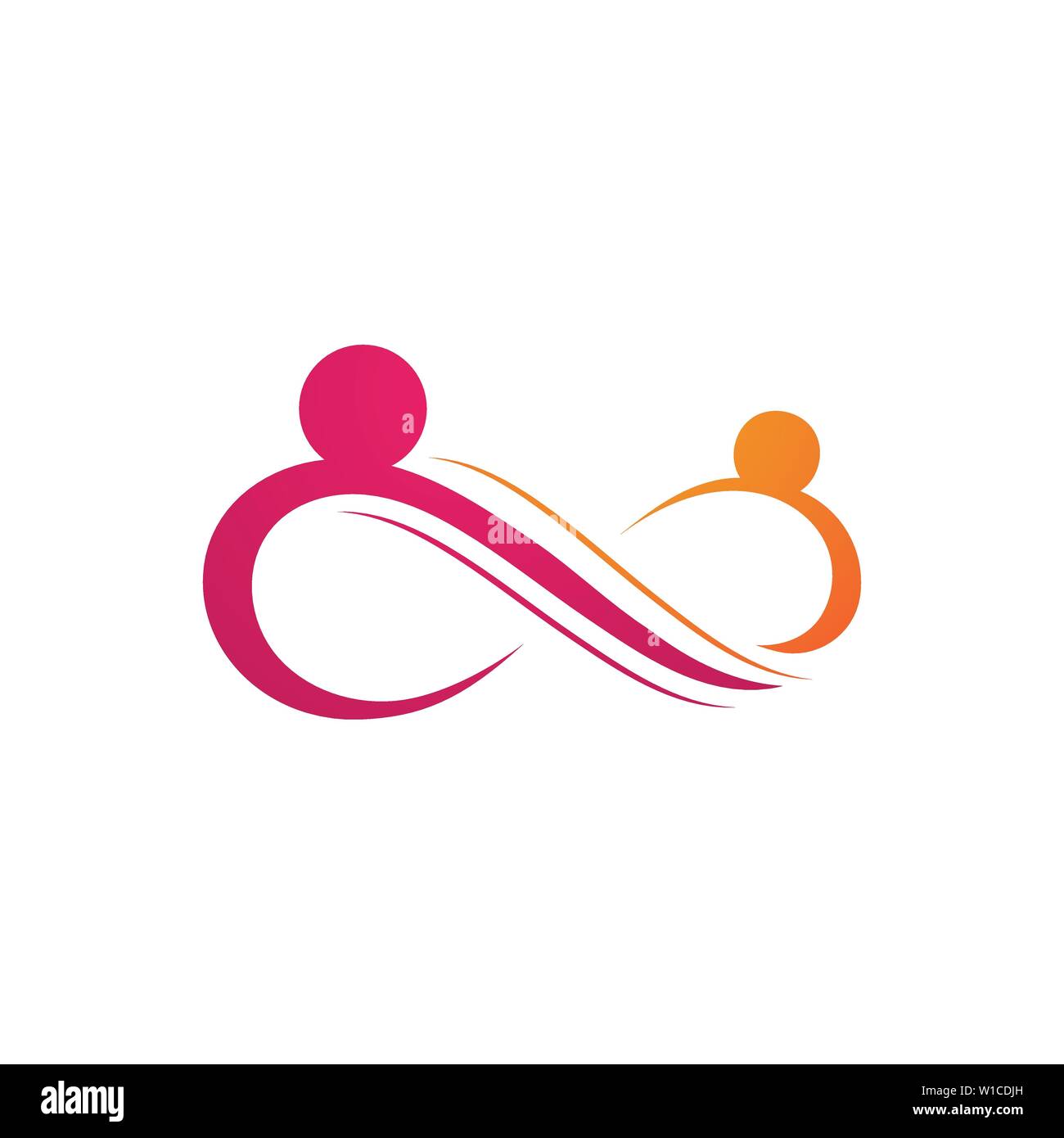 Family Care infinity Logo sowie Symbol Vektor Stock Vektor