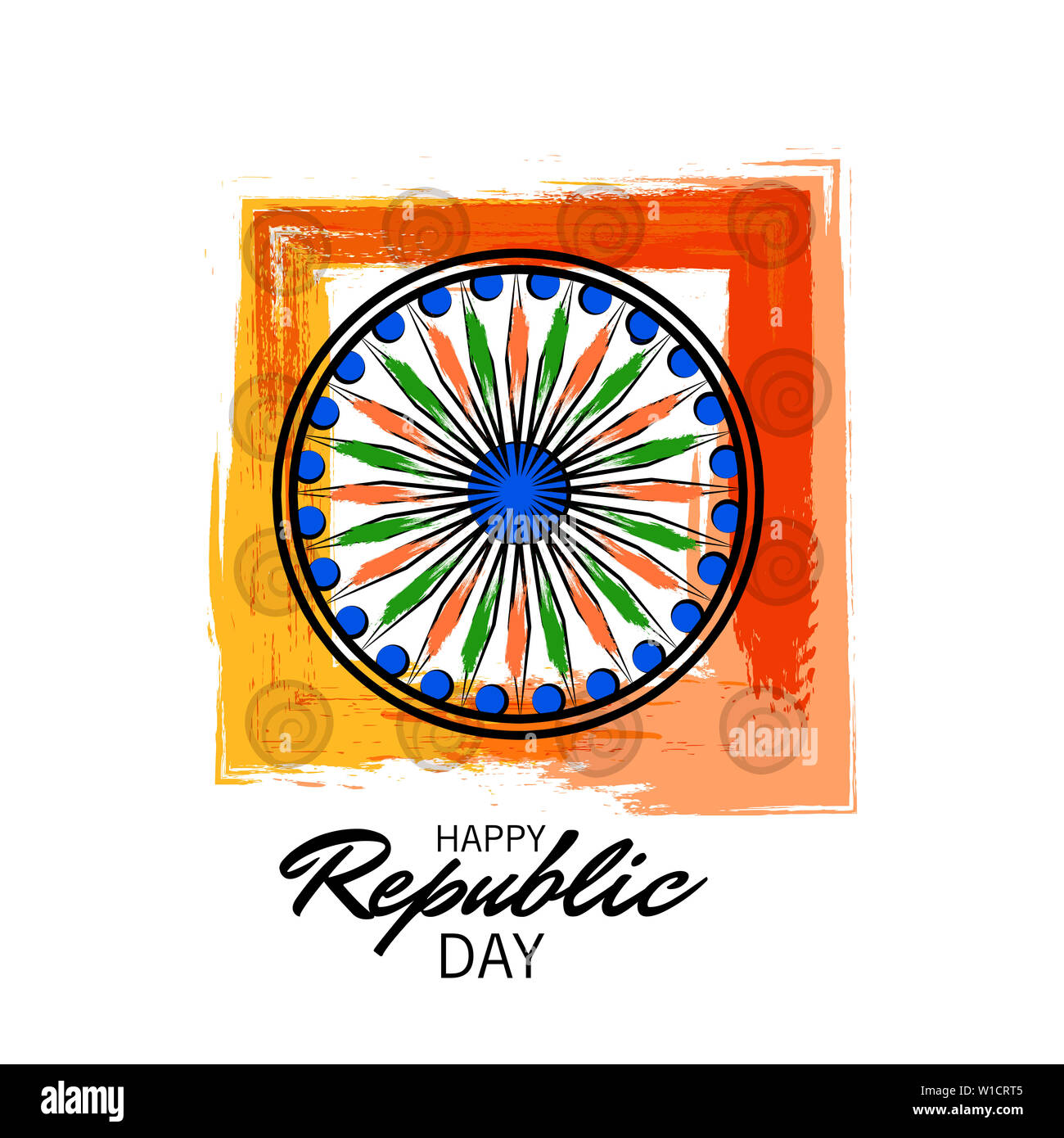 Vector Illustration der glücklichen Tag der Republik Indien feiern 26. Januar. Stockfoto