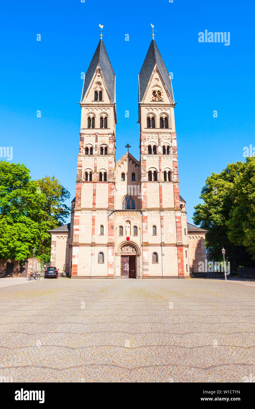 Basilika St. Castor oder kastorkirche ist die älteste Kirche in Koblenz, Deutschland Stockfoto