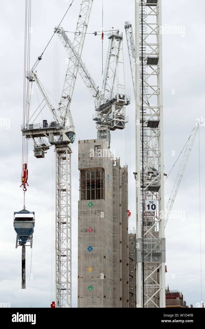 Baustelle in der Nähe von Kings Blvd, London, UK Stockfoto