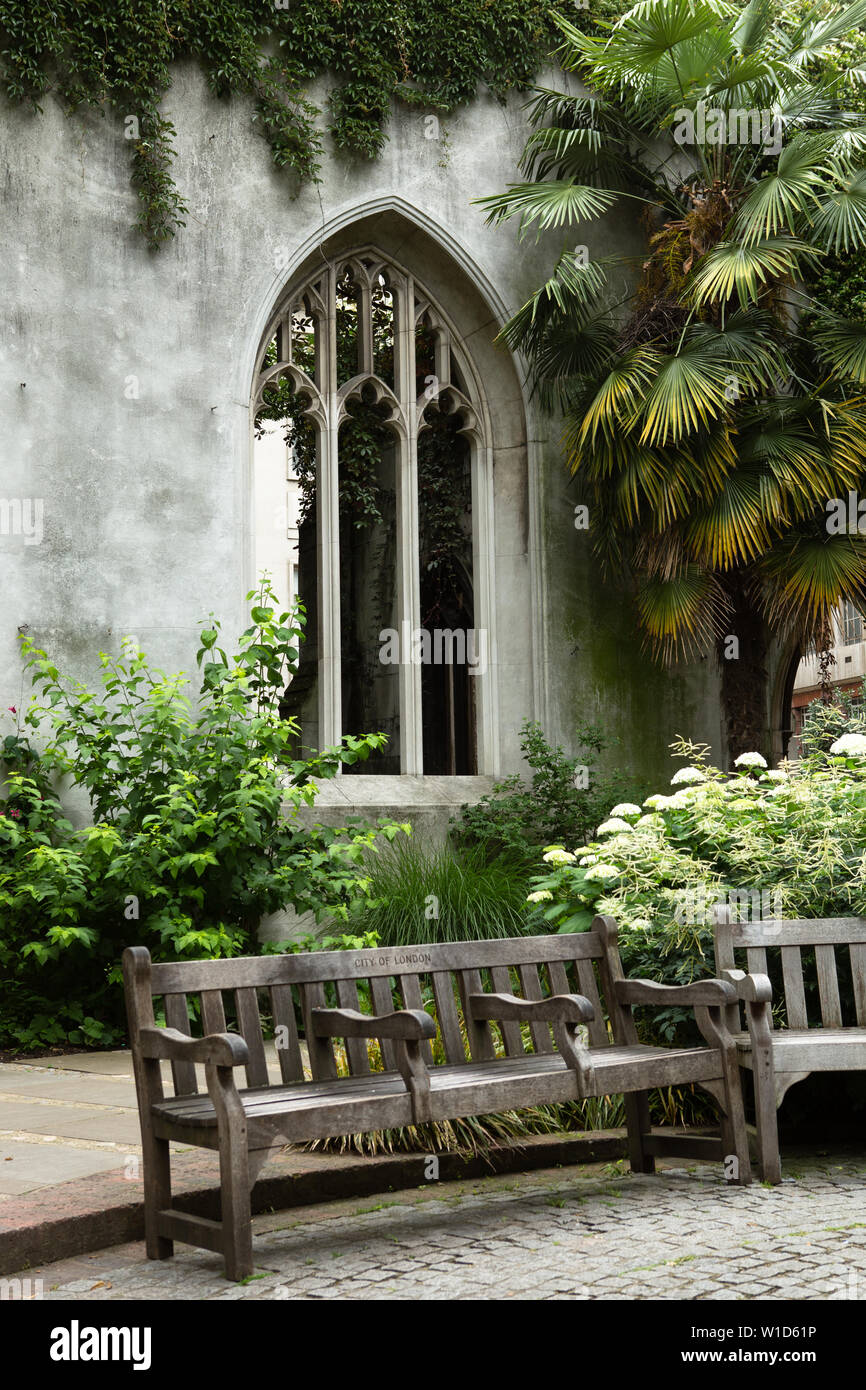 St. Dunstan im Osten Kirche Garden, London, UK Stockfoto