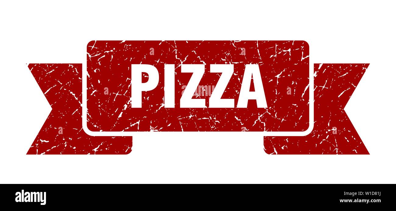 Pizza grunge Band. pizza pizza Banner anmelden. Stock Vektor