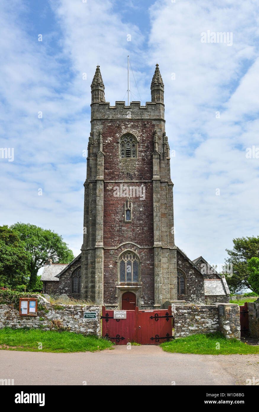 Pfarrkirche St. Maria und St. Julian, Teekocher, Rame Halbinsel, Cornwall, England, Großbritannien Stockfoto