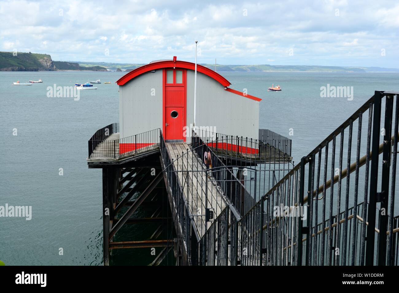 Alte Rettungsboot station Tenby entworfen von W T Douglas diente als Tenby Rettungsboot Station von 1904 - 2005 Pembrokeshire Wales Cymru GROSSBRITANNIEN Stockfoto