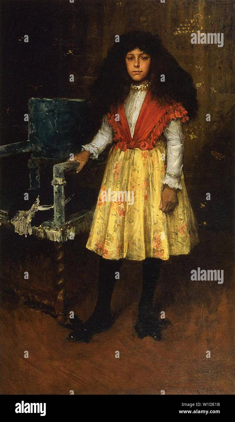 William Merritt Chase - Porträt Erl Howell Ak Little Miss H 1886 Stockfoto