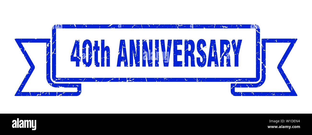 40. Jahrestag grunge Band. 40-jähriges Jubiläum. 40. Jahrestag banner Stock Vektor