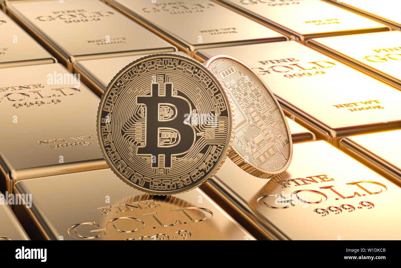 Gold bitcoin -Fotos und -Bildmaterial in hoher Auflösung – Alamy
