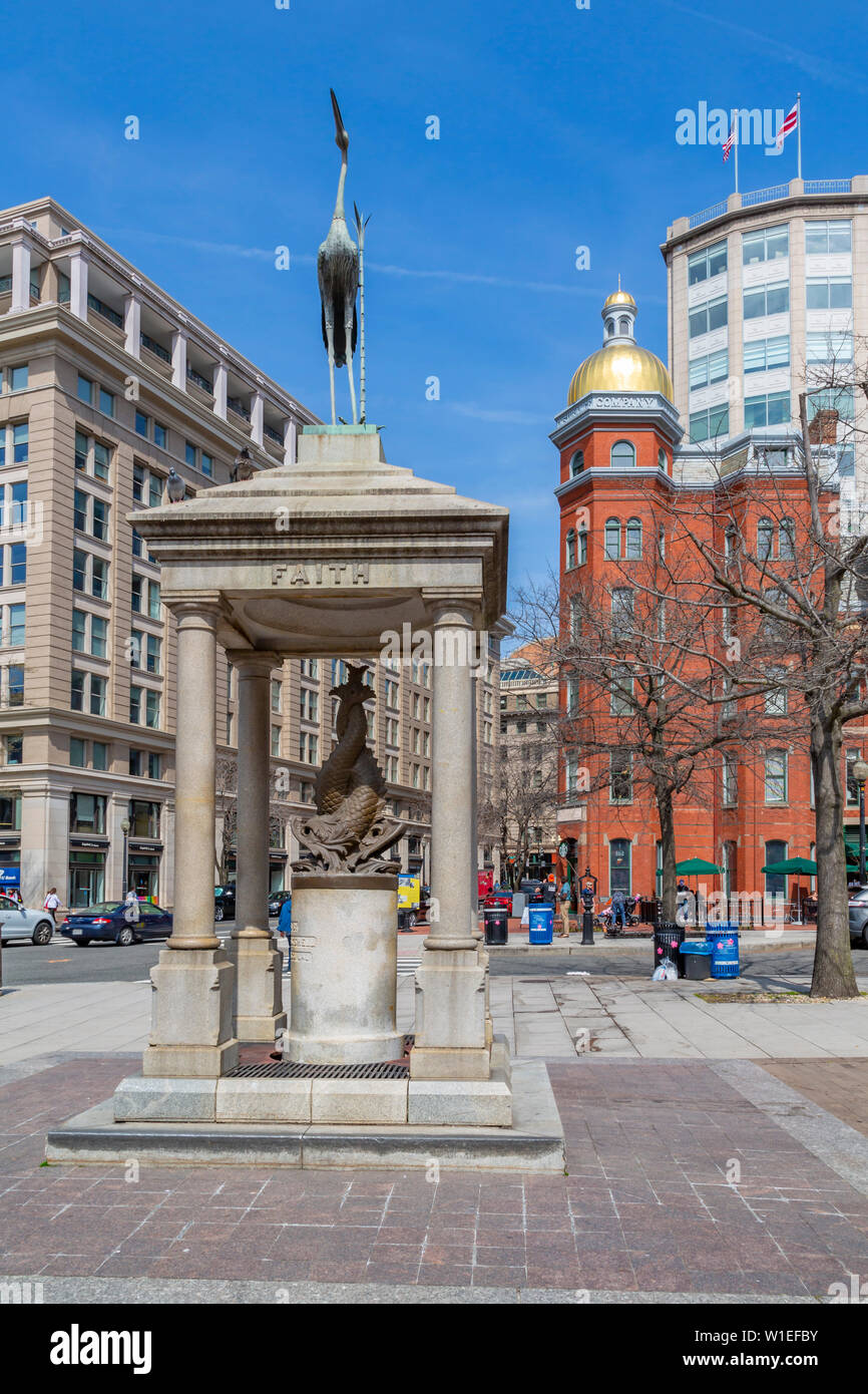Blick auf John Marshall Park an der Pennsylvania Avenue, Washington D.C., Vereinigte Staaten von Amerika, Nordamerika Stockfoto
