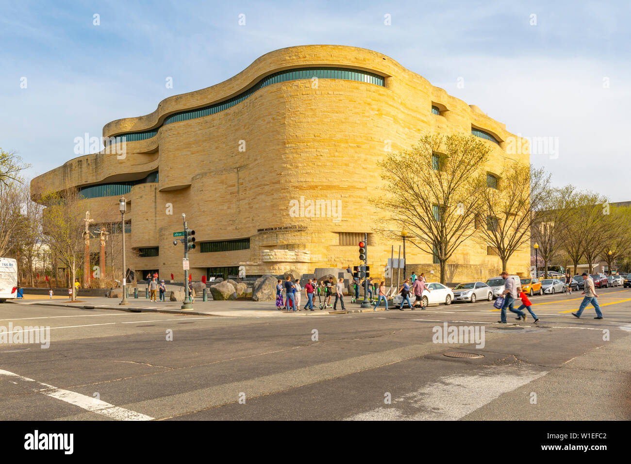 Ansicht des nationalen Museums der amerikanischen Indianer, Washington D.C., Vereinigte Staaten von Amerika, Nordamerika Stockfoto