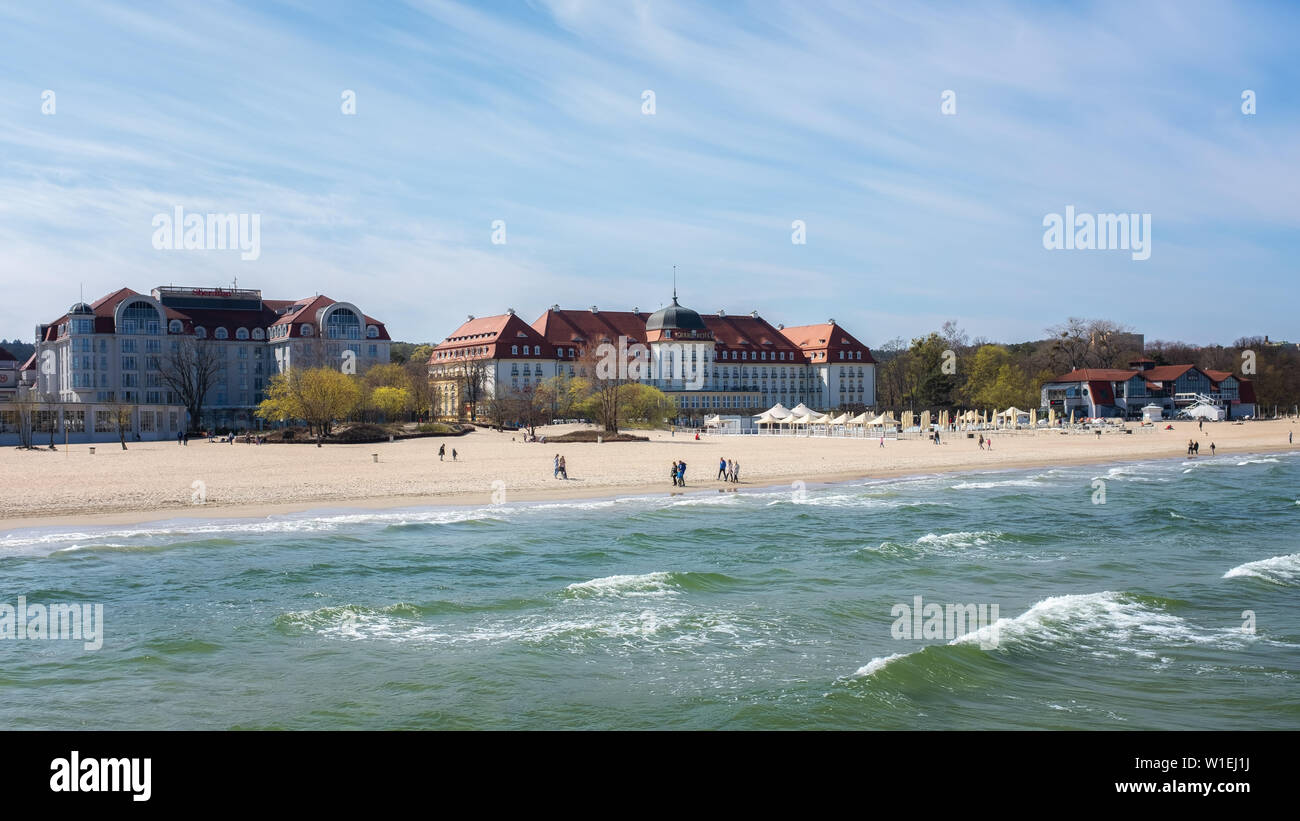 Strand von Sopot, Polen, Europa Stockfoto