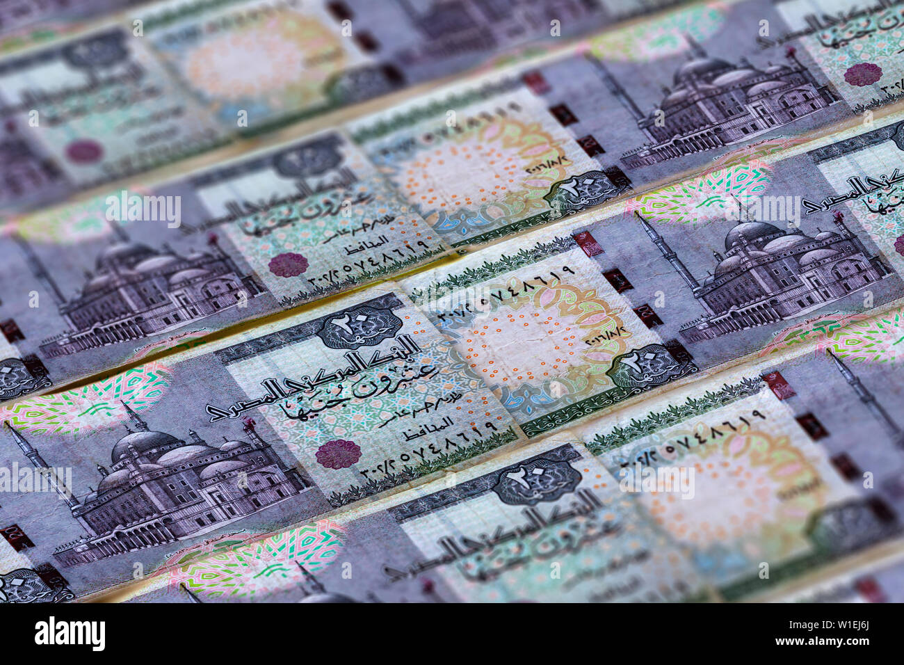Geld In Agypten Agyptische Pfund Hintergrund Zwanzig Pfund Stockfotografie Alamy