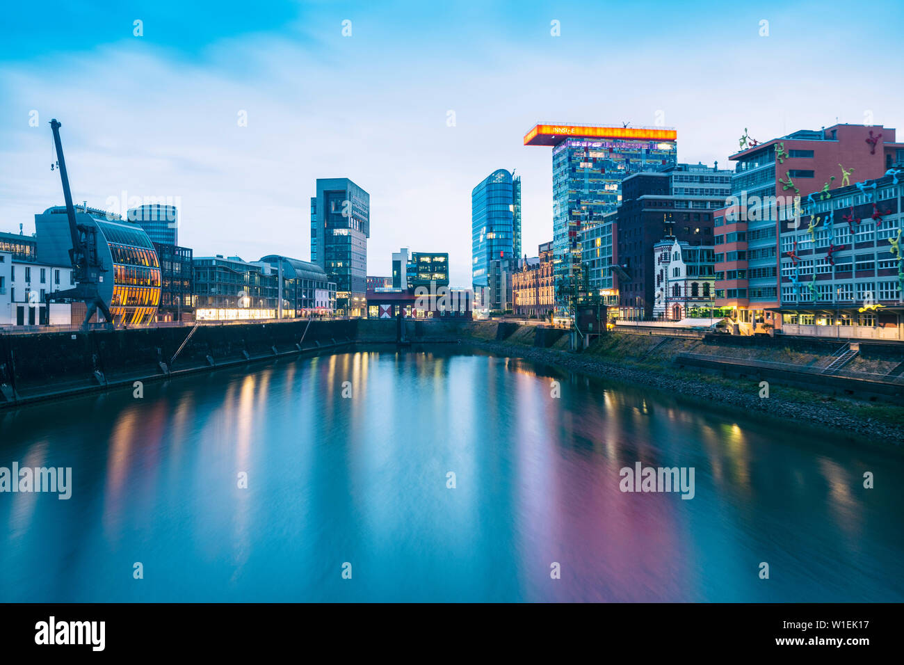 Gehry Bauten und Medien Hafen, Düsseldorf, Nordrhein-Westfalen, Deutschland, Europa Stockfoto