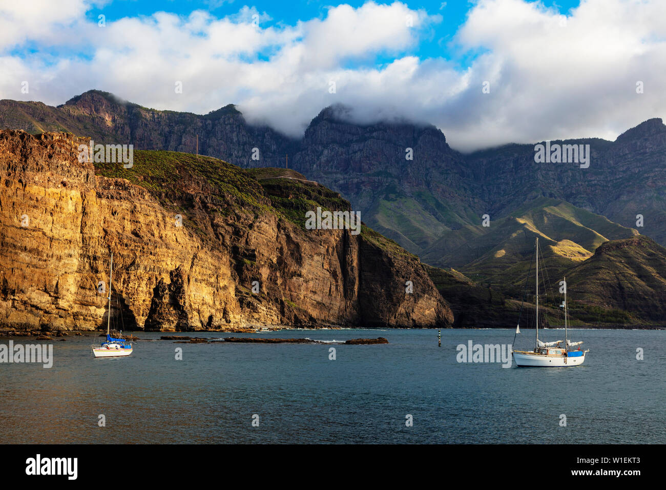 Küste, Agaete, Gran Canaria, Kanarische Inseln, Spanien, Atlantik, Europa Stockfoto
