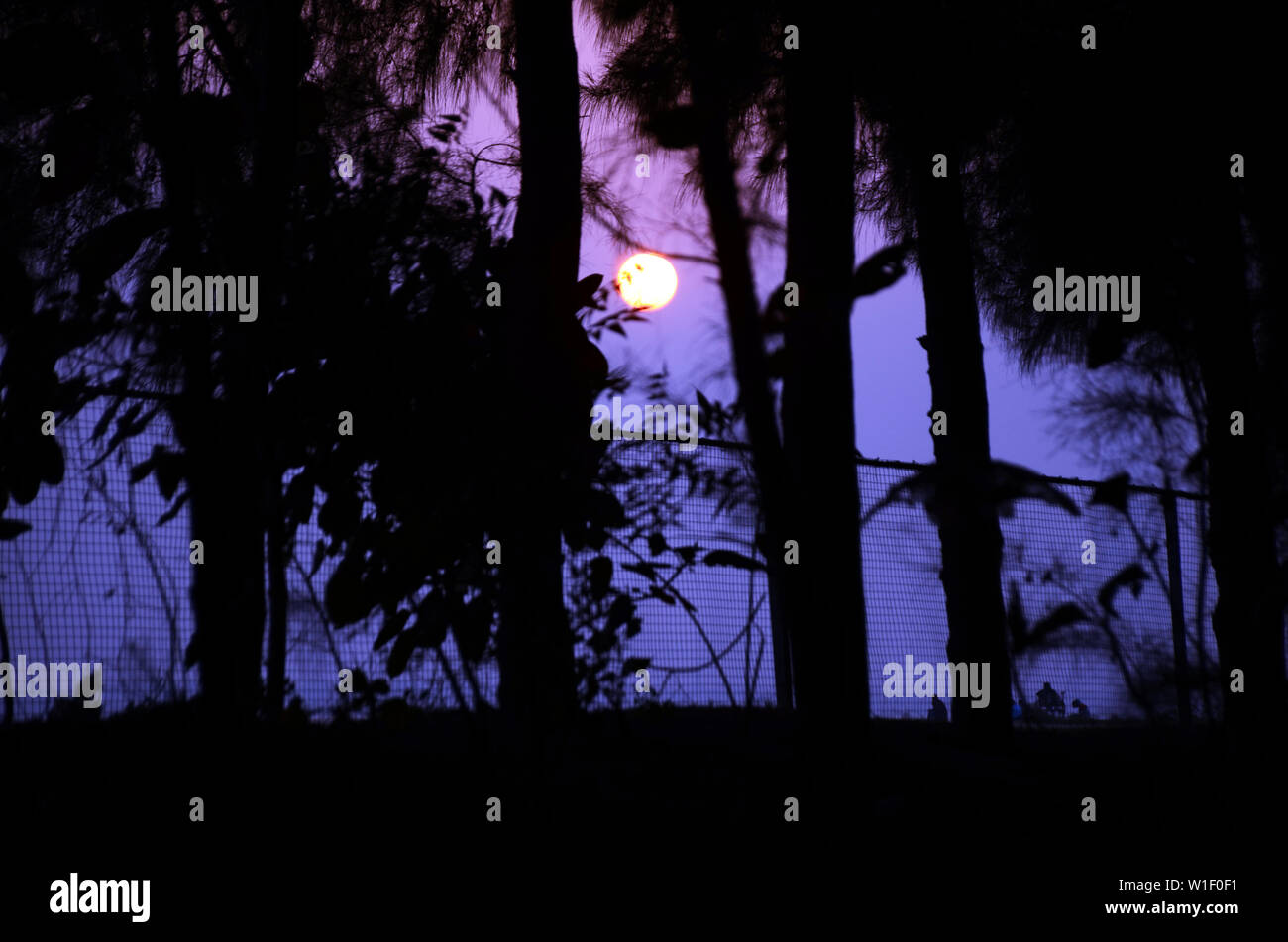 Schöne Aussicht auf den Sonnenuntergang Stockfoto