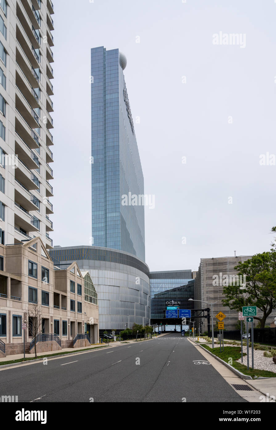Eingang zum Ocean Casino in Atlantic City in New Jersey Küste Stockfoto