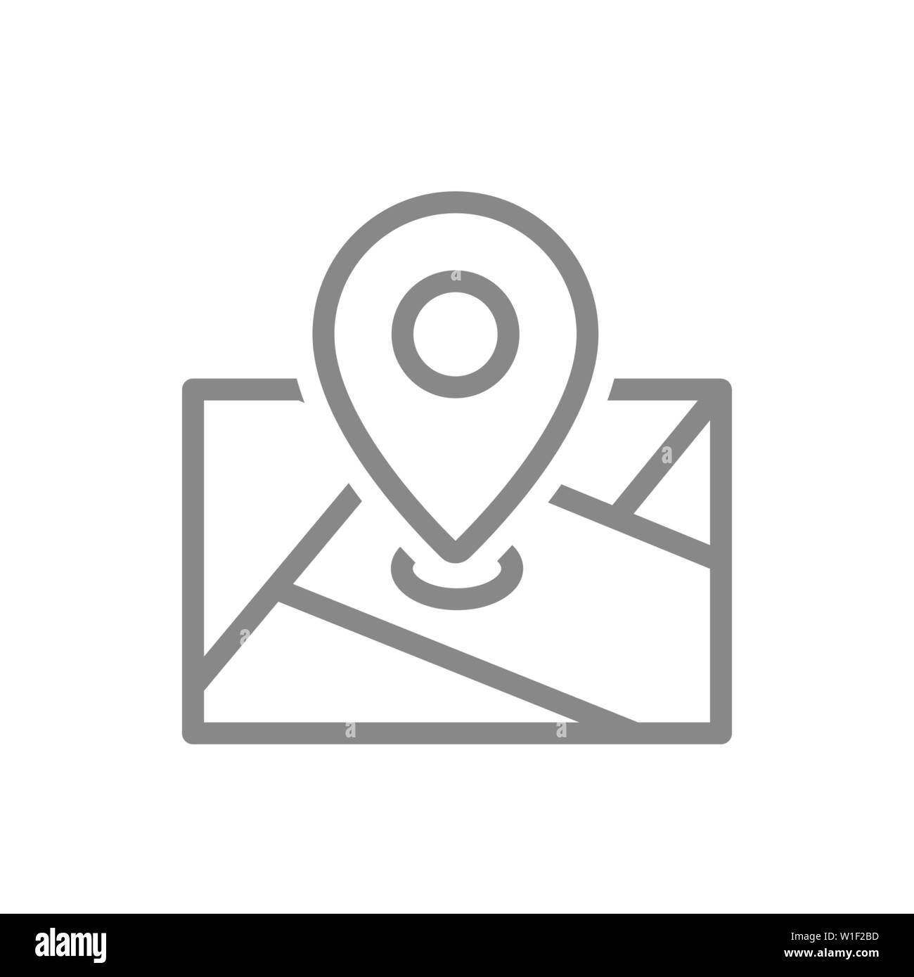 Karte navigation Symbol Leitung. Lage pin Symbol und Zeichen Stock Vektor