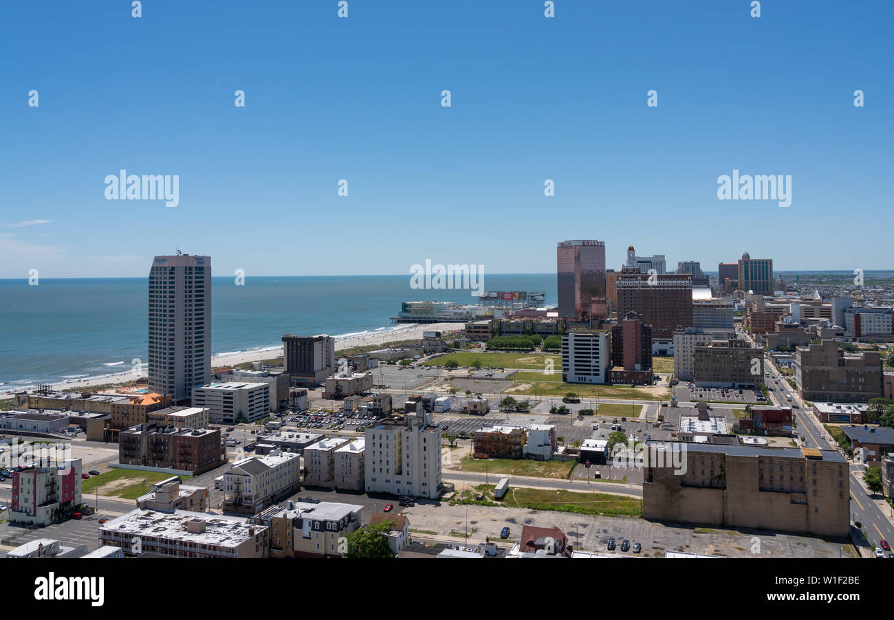 Baulücken und neue Casinos in Atlantic City in New Jersey Küste Stockfoto