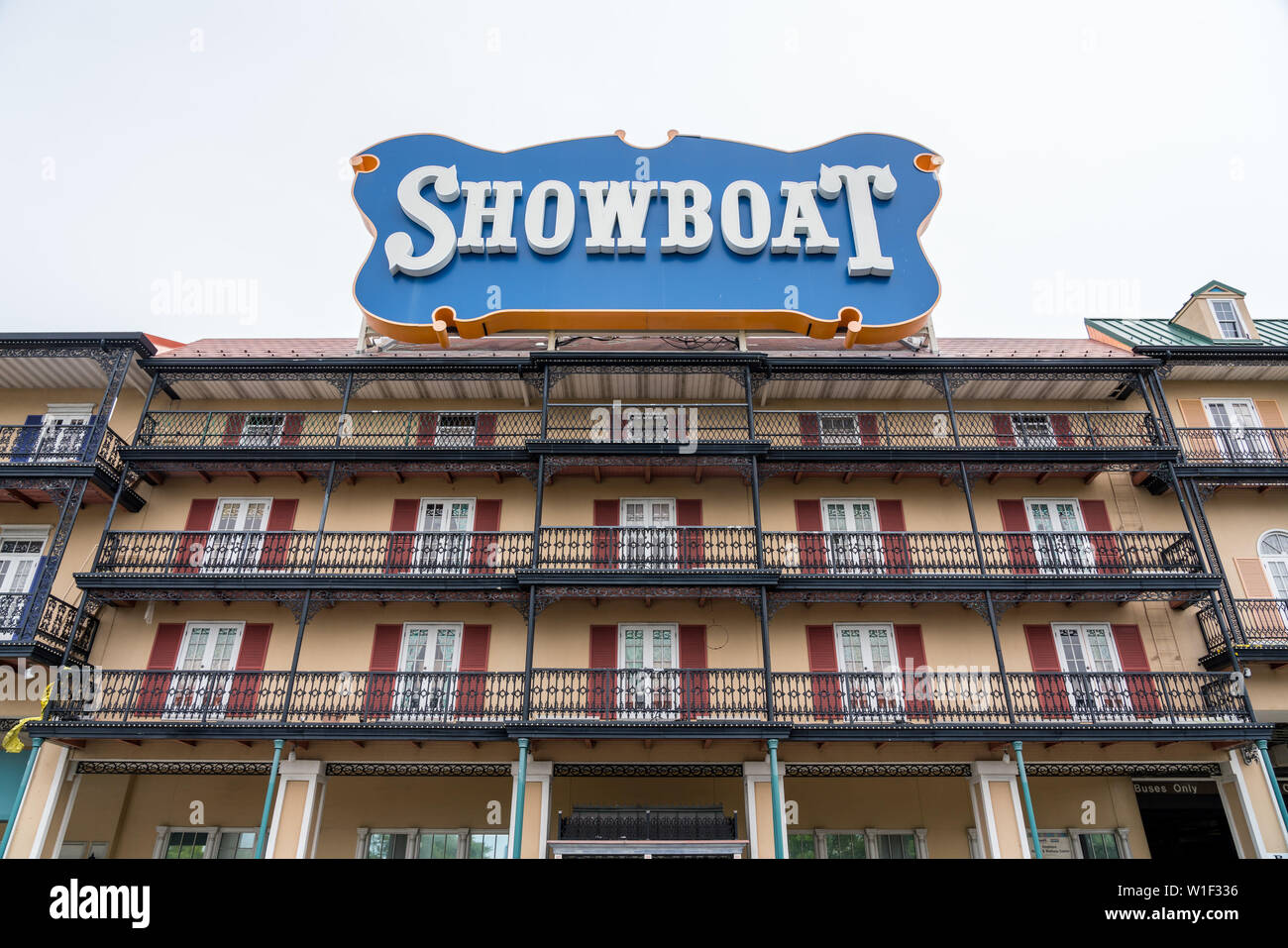 Historische Gebäude ins Showboat Casino in Atlantic City in New Jersey Küste Stockfoto