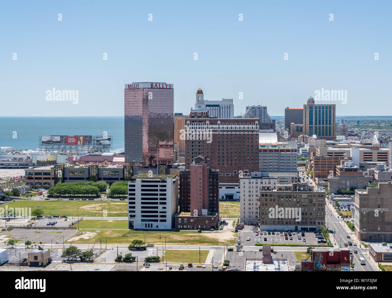 Baulücken und neue Casinos in Atlantic City in New Jersey Küste Stockfoto