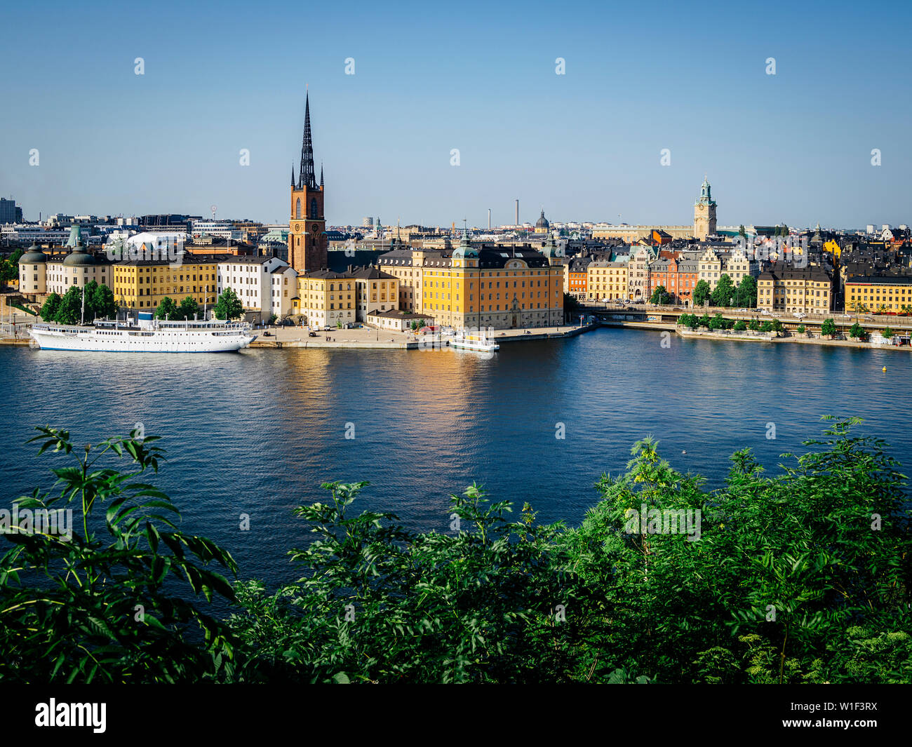 Foto von der Stadt Stockholm Schweden im Sommer. Stockfoto