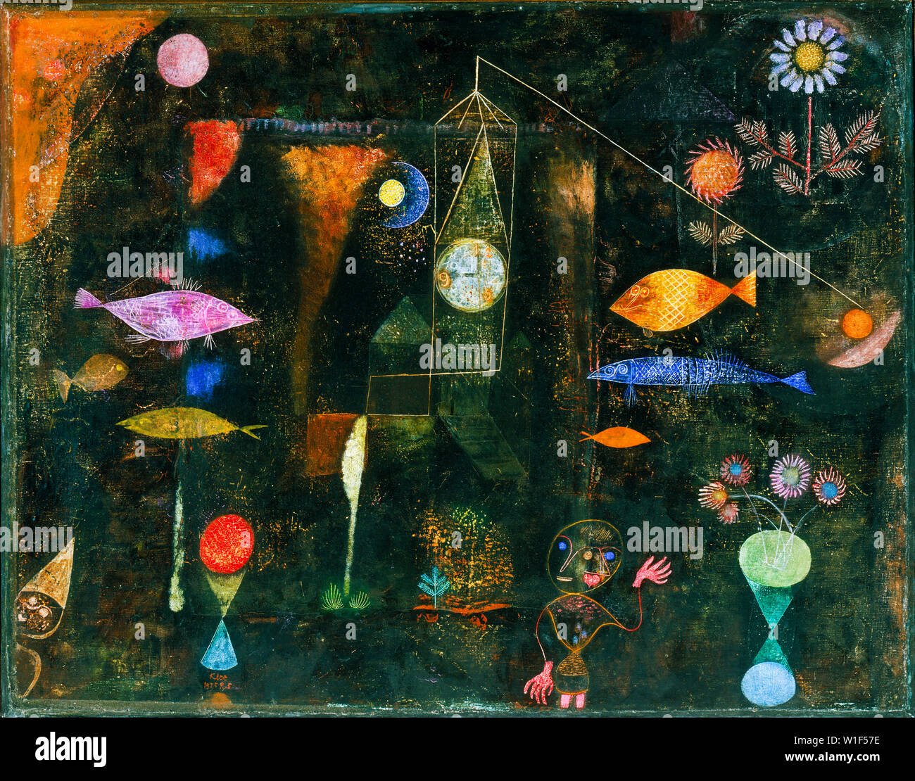 Paul Klee, Fisch Magic, abstrakte Malerei, 1925 Stockfoto