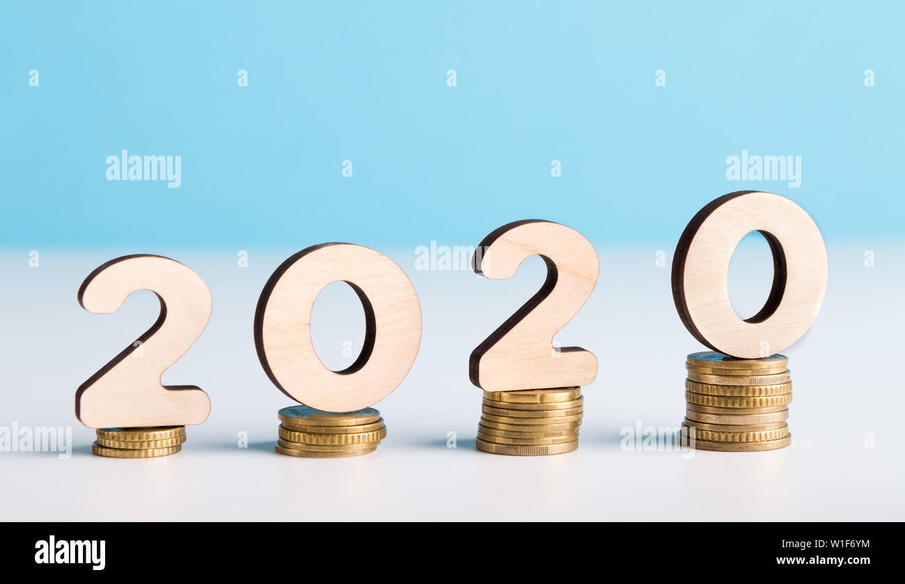 Wachstum des Sparens im neuen Jahr 2020 Stockfoto