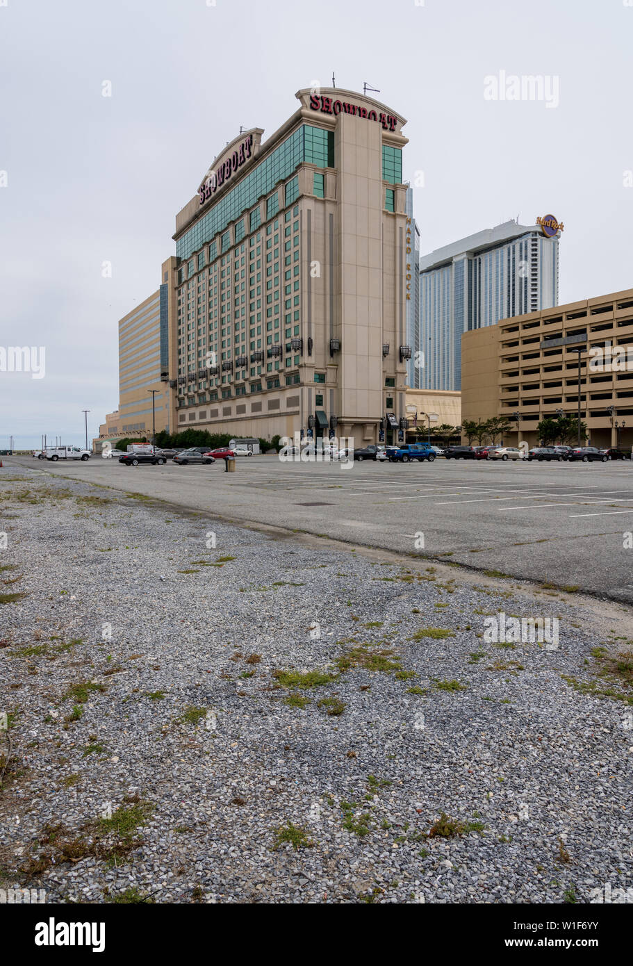 Leeren Parkplatz ins Showboat Casino in Atlantic City in New Jersey Küste Stockfoto