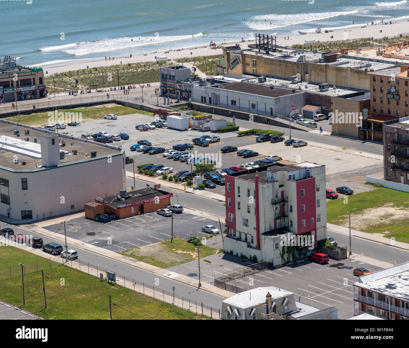 Baulücken und alte Gebäude in Atlantic City in New Jersey Küste Stockfoto